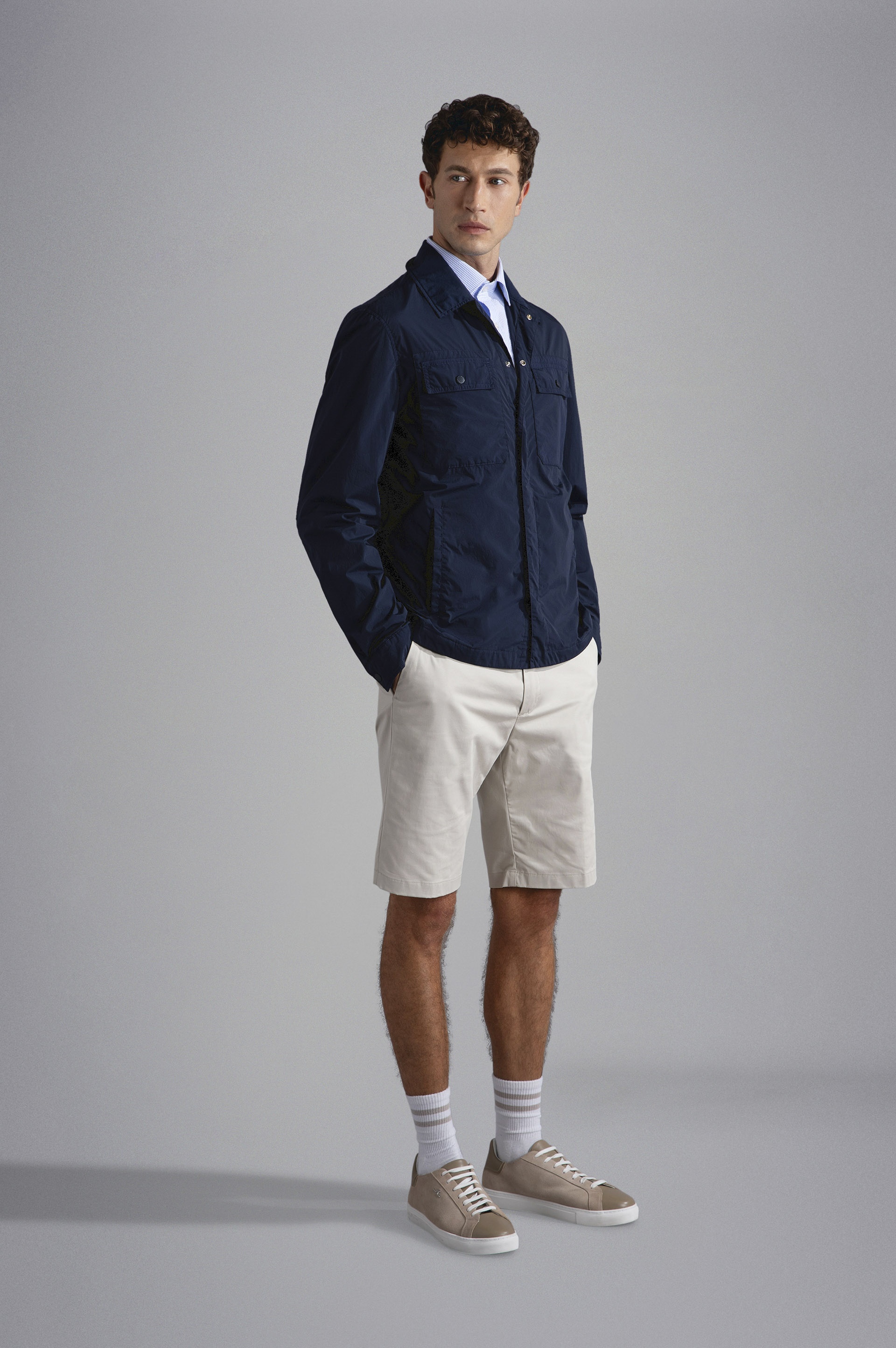 GARMENT DYED STRETCH ECONYL® NYLON SHACKET - 2