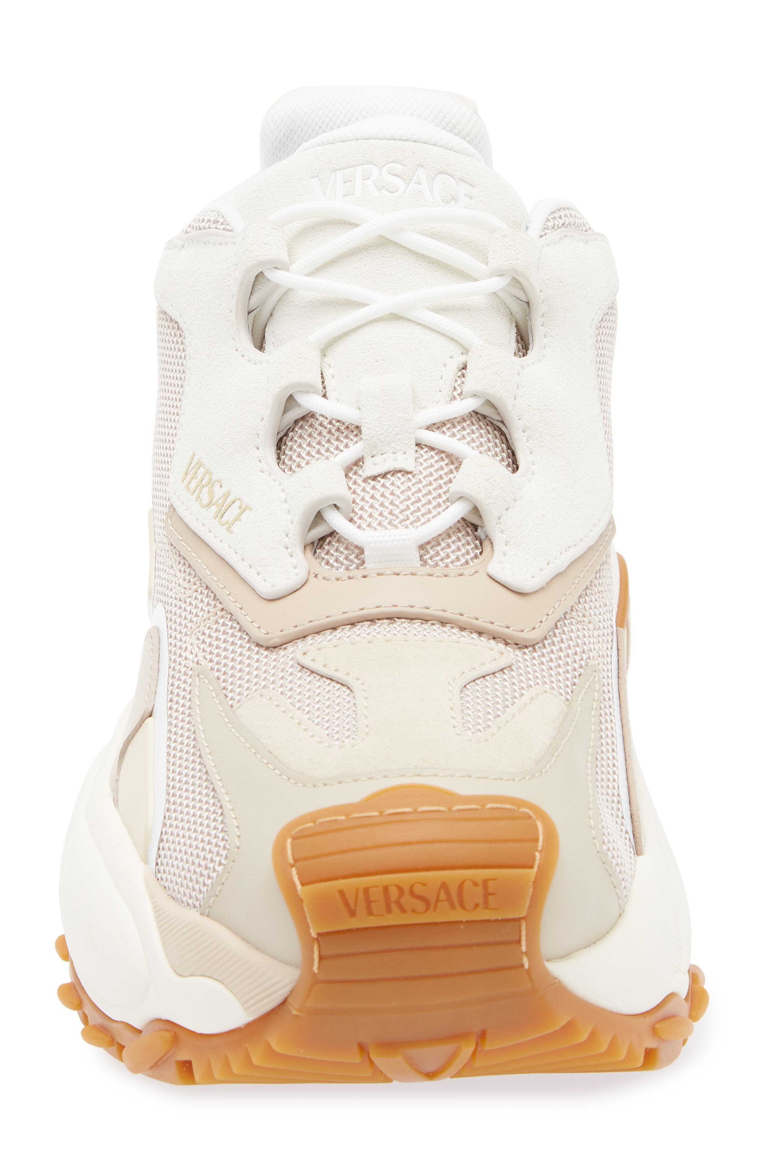 Versace Low Top Sneaker in Mastic Chiffon-Versace Gold at Nordstrom - 4