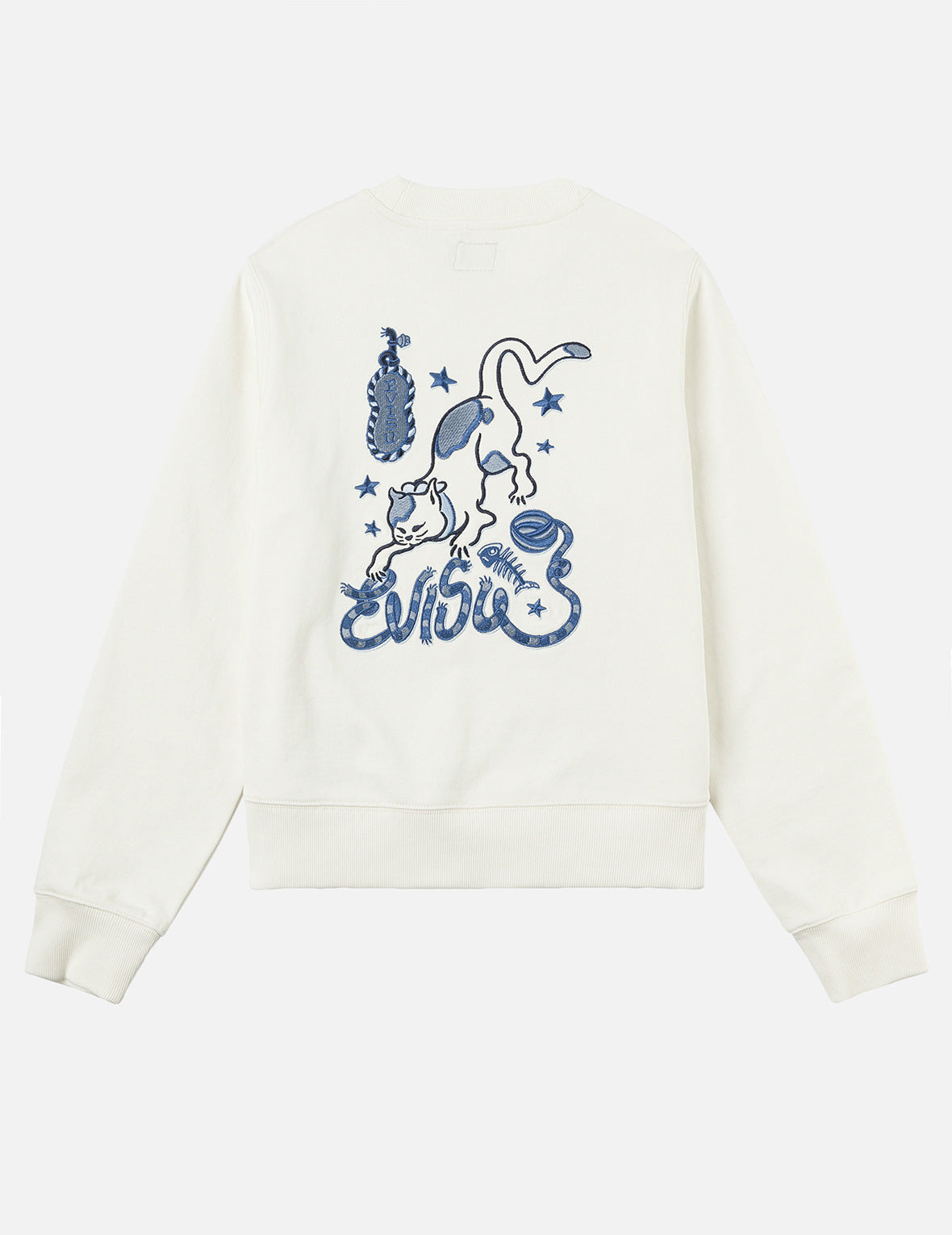 Cat and Logo Embroidery Regular Fit Sweatshirt - 3