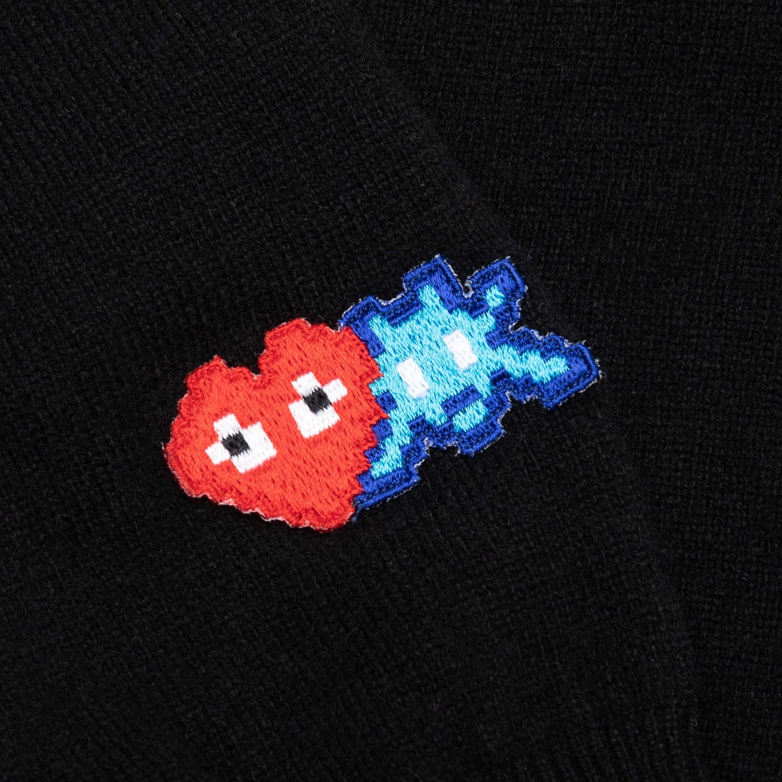 COMME DES GARCONS PLAY X THE ARTIST INVADER BUTTON CARDIGAN - BLACK - 4