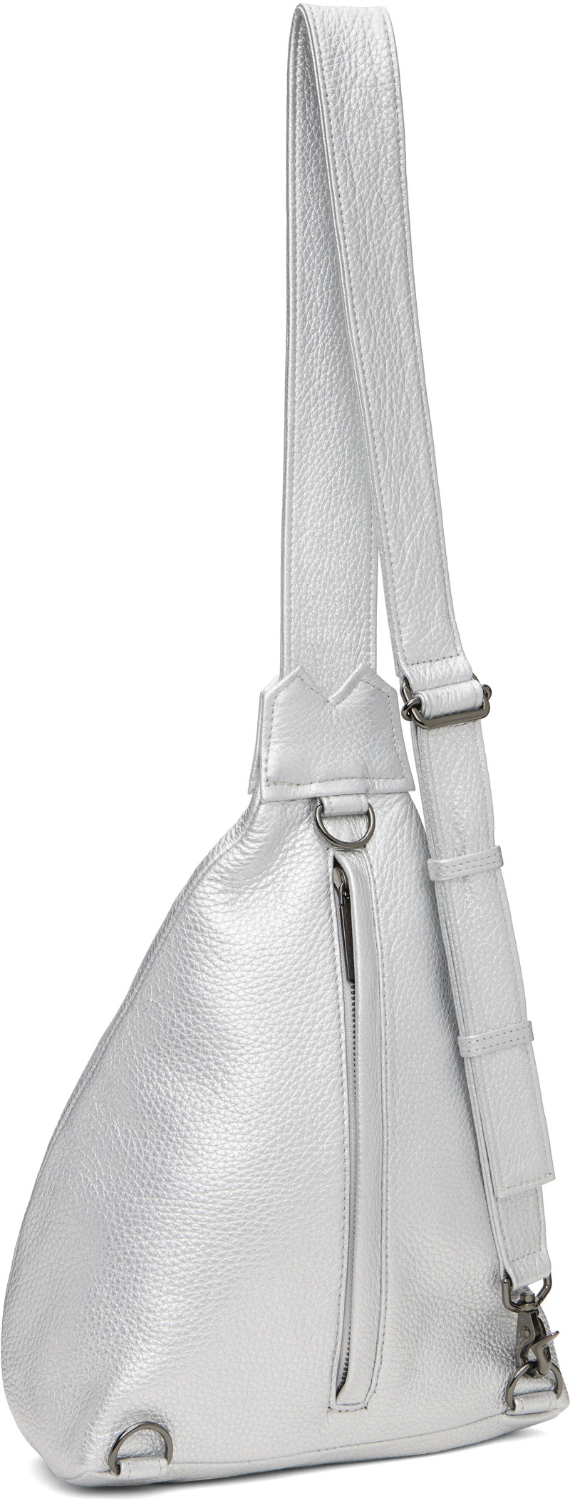 Silver Small Y Crossbody Bag 3