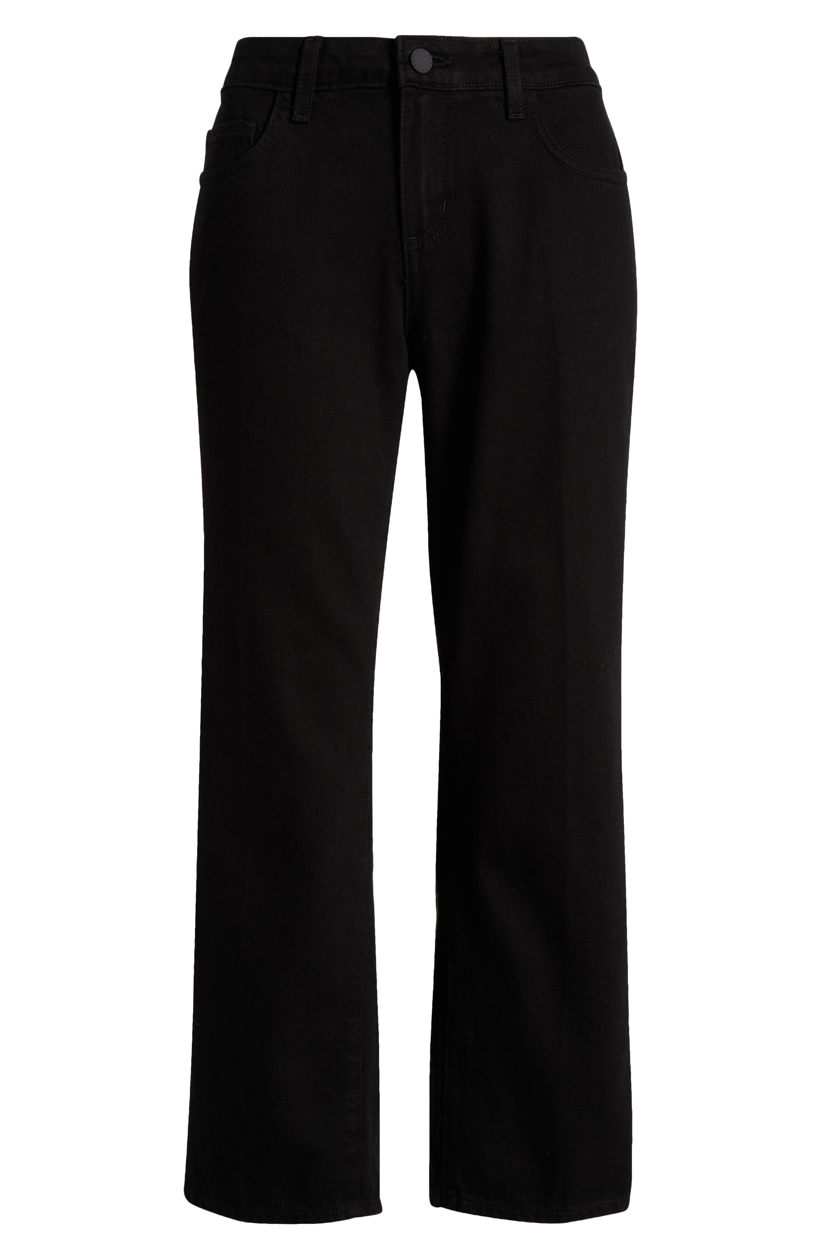 L'AGENCE Blaine Crop Stovepipe Jeans in Noir at Nordstrom - 5