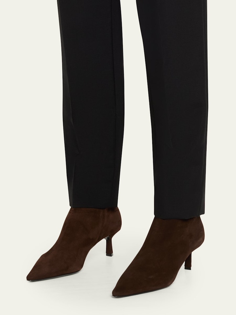 Prada 55mm Triangle Suede Ankle Booties outlook