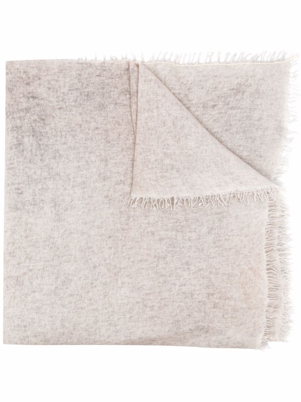 washed frayed-edge cashmere scarf - 1