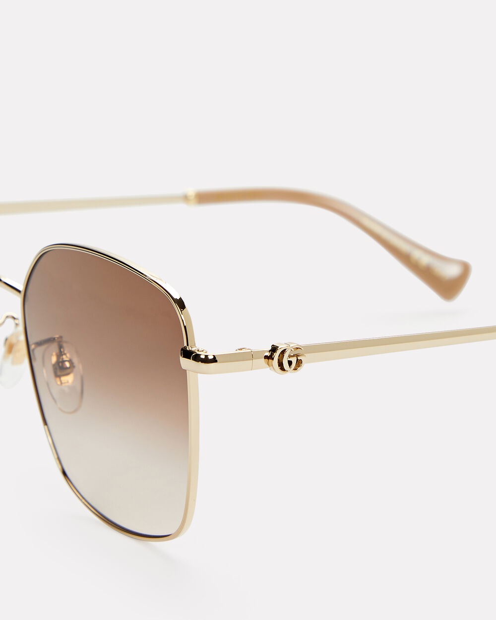 Oversized Square Metal Sunglasses - 3