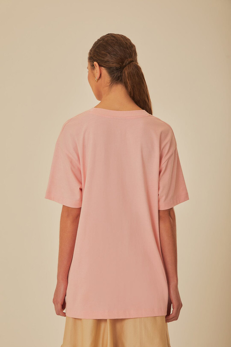Pink Come To Rio Organic Cotton Relaxed T-Shirt 3