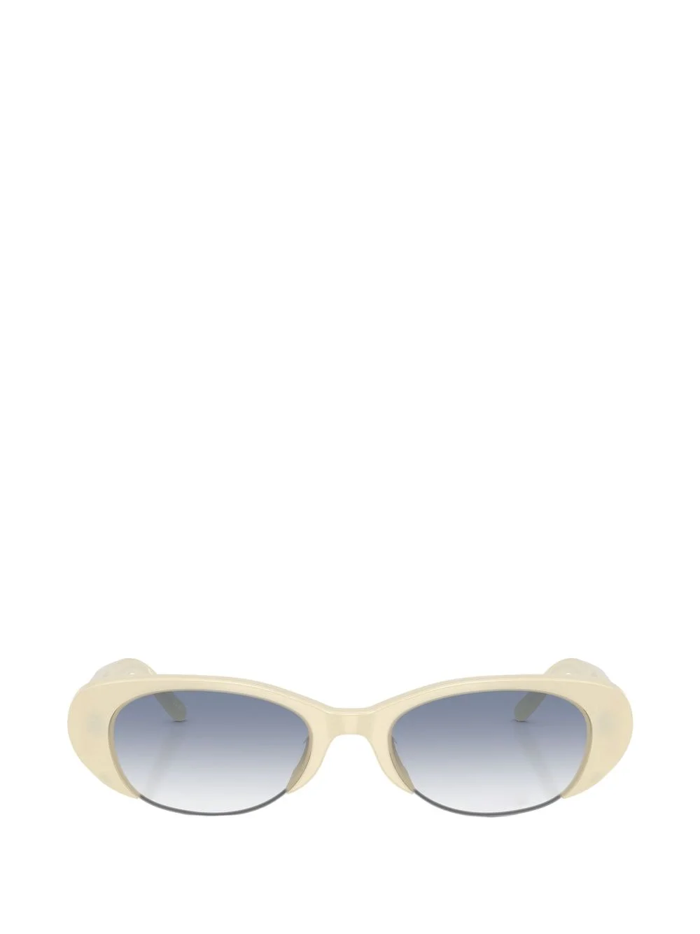 semi-rim oval-frame sunglasses - 1