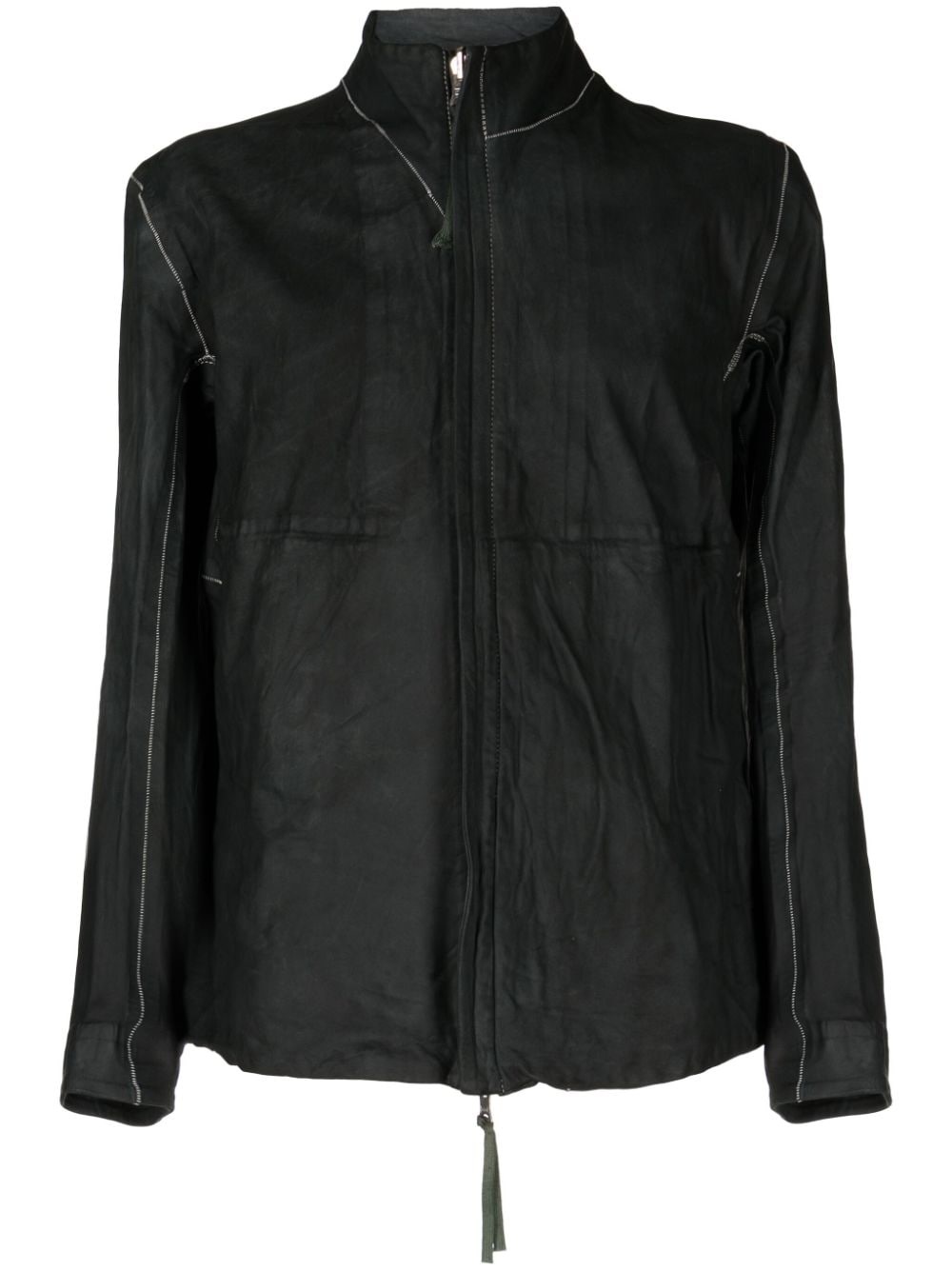 reversible leather jacket - 1