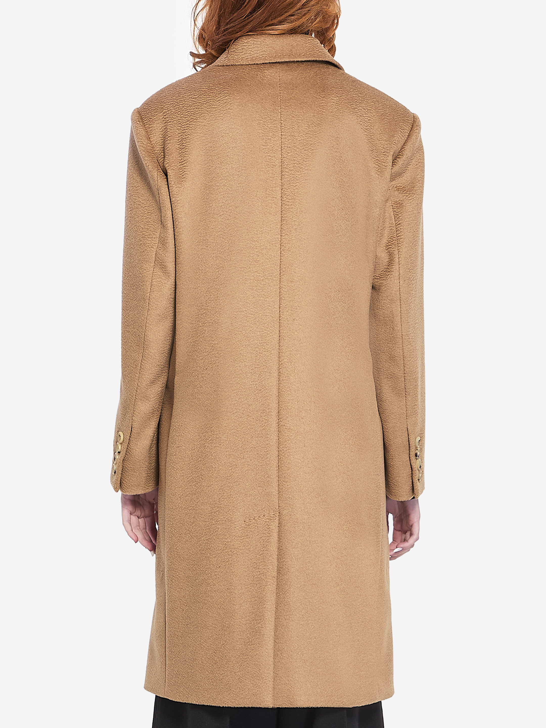 Double-breasted camel coat - 2