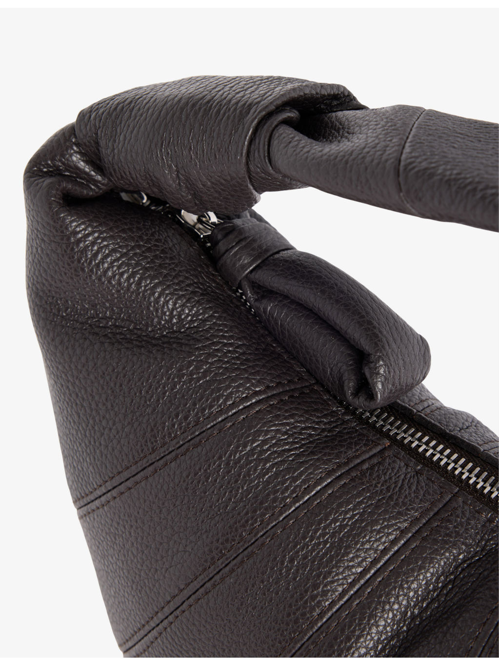 Mini Fortune Croissant Leather Shoulder Bag - 4