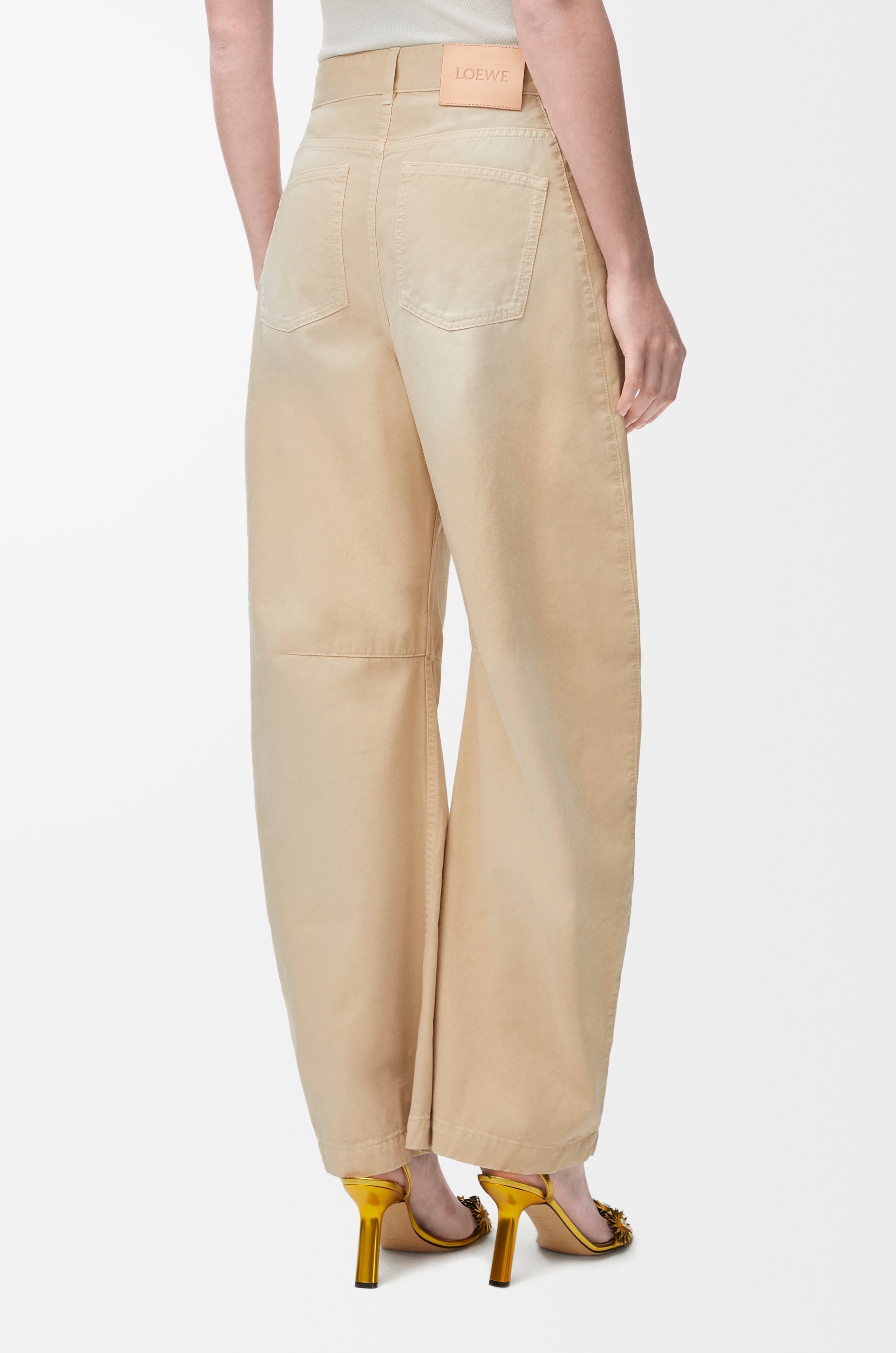 Barrel trousers in cotton - 4
