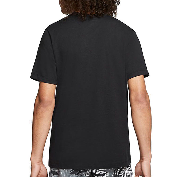 Air Jordan Poolside Flowers Alphabet Printing Short Sleeve Black CQ2061-010 - 5