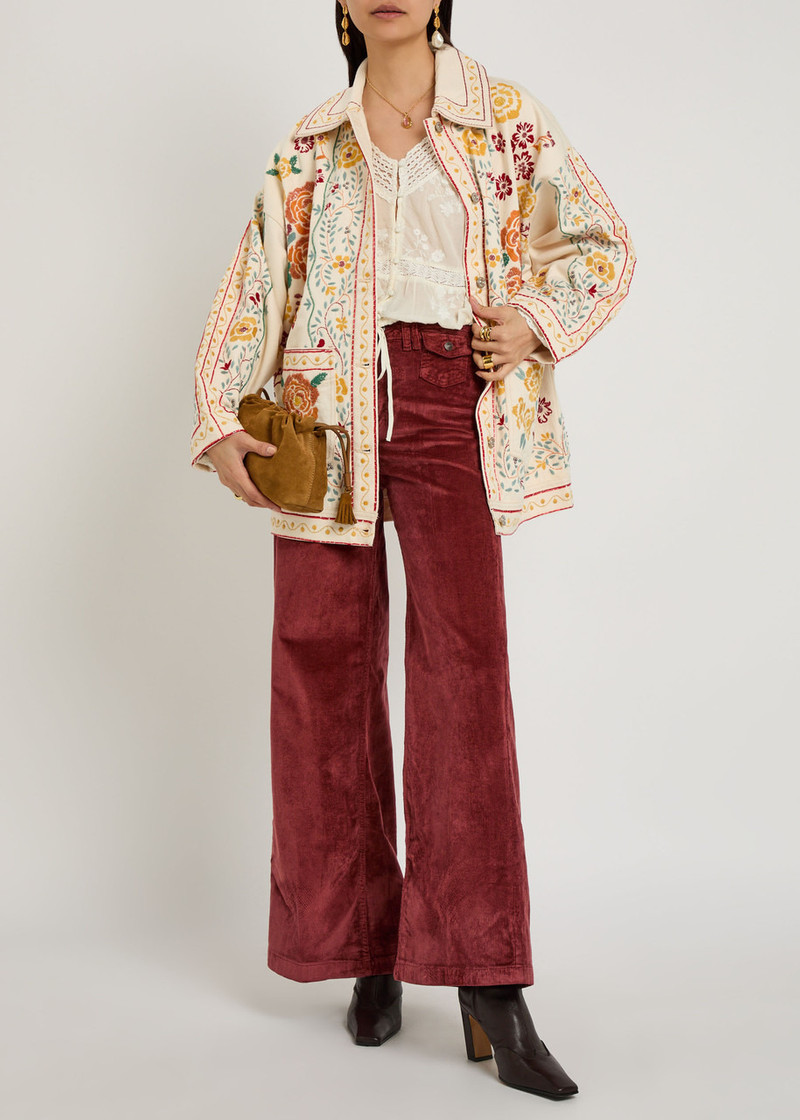 Free People Kellee Wide-leg Corduroy Trousers 4