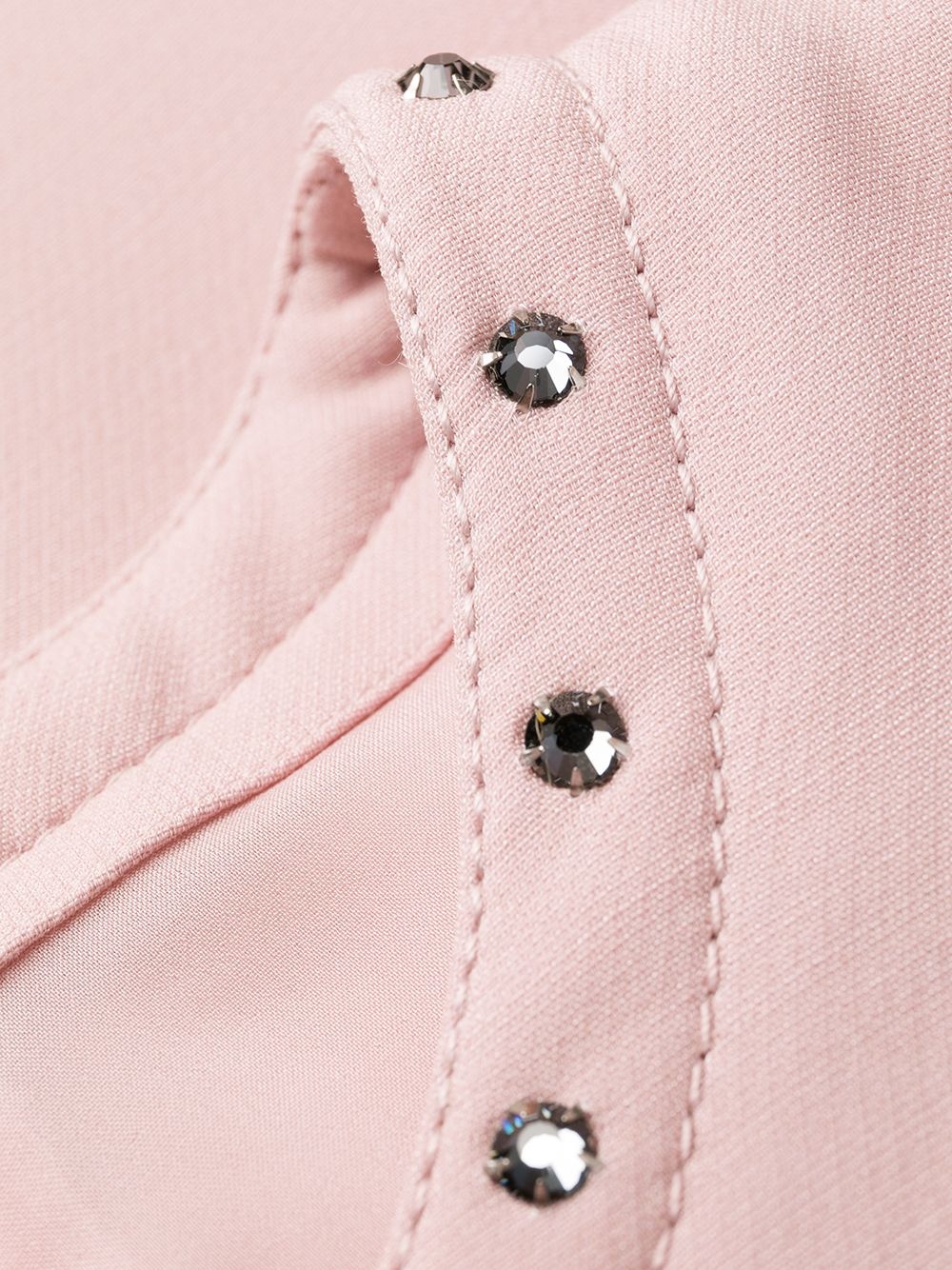embellished trim flared dress - 6