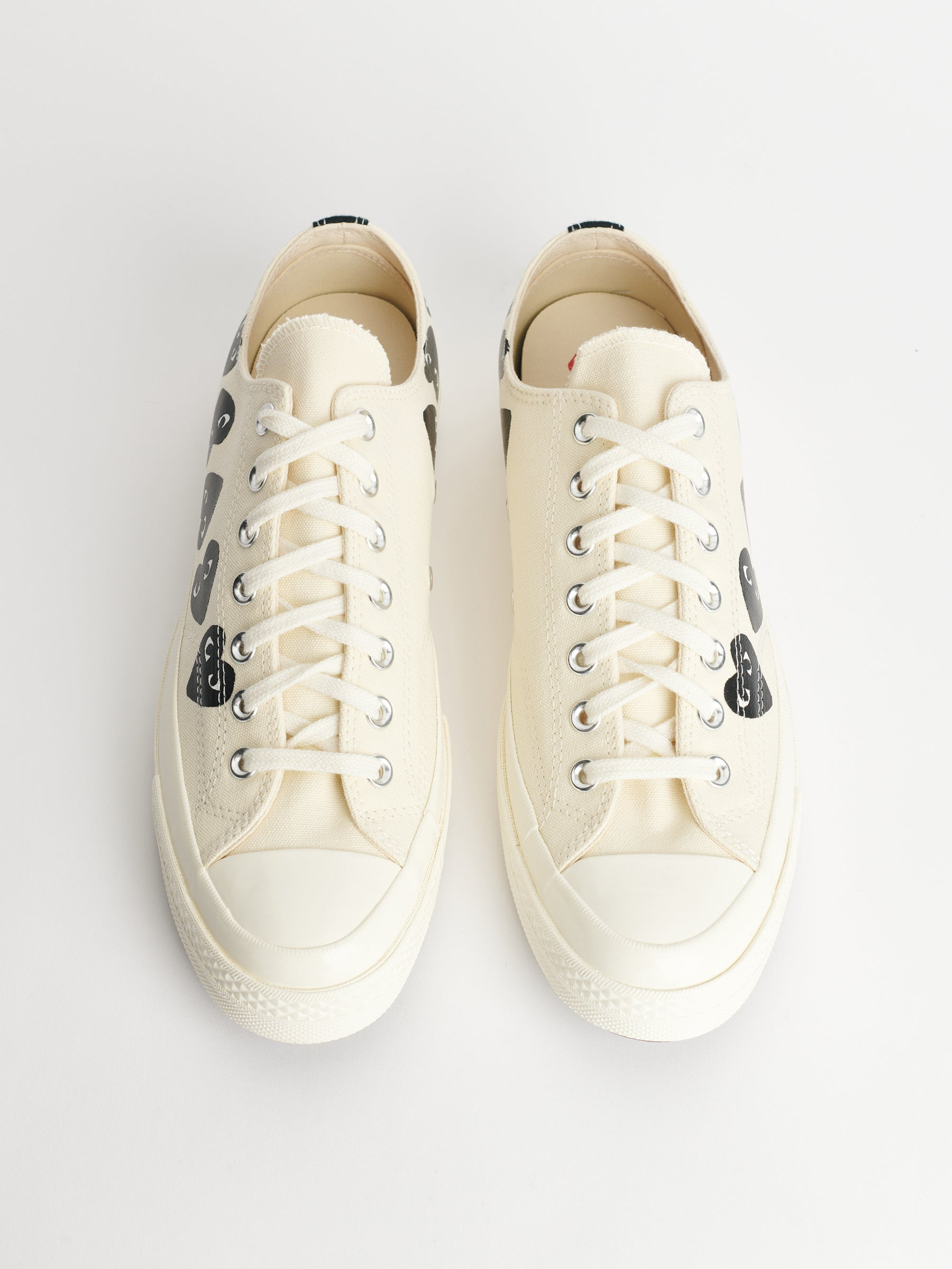 COMME DES GARÇONS PLAY X CONVERSE CHUCK 70 LOW MULTI HEARTS WHITE - 5