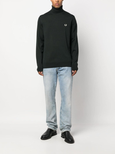 Fred Perry logo-embroidered roll-neck jumper outlook