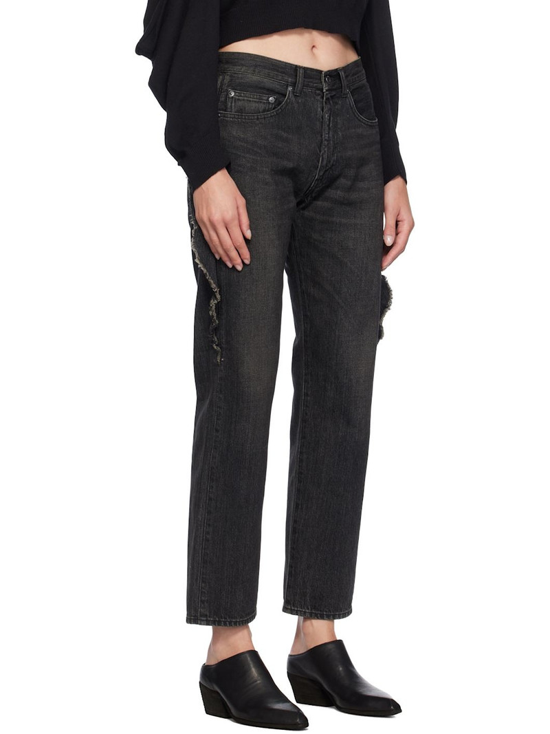 Black Frayed Edge Jeans 2