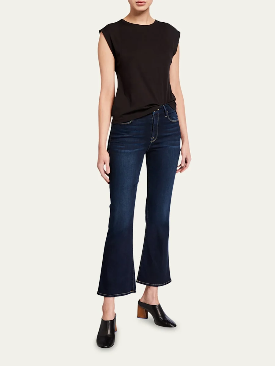 Le Crop Mini Boot-Cut Jeans - 1