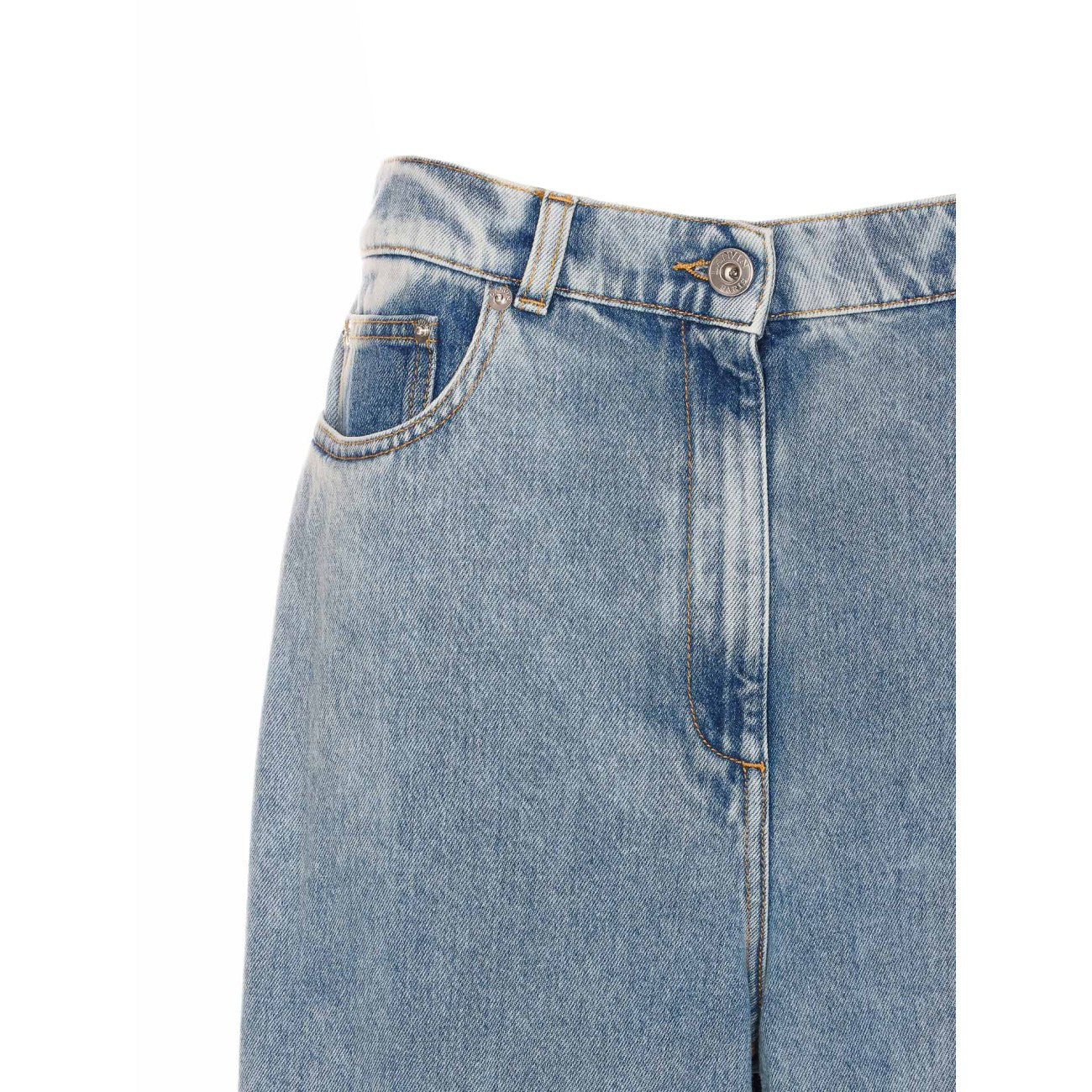Lanvin Women Wide Leg Denim Pants - 5