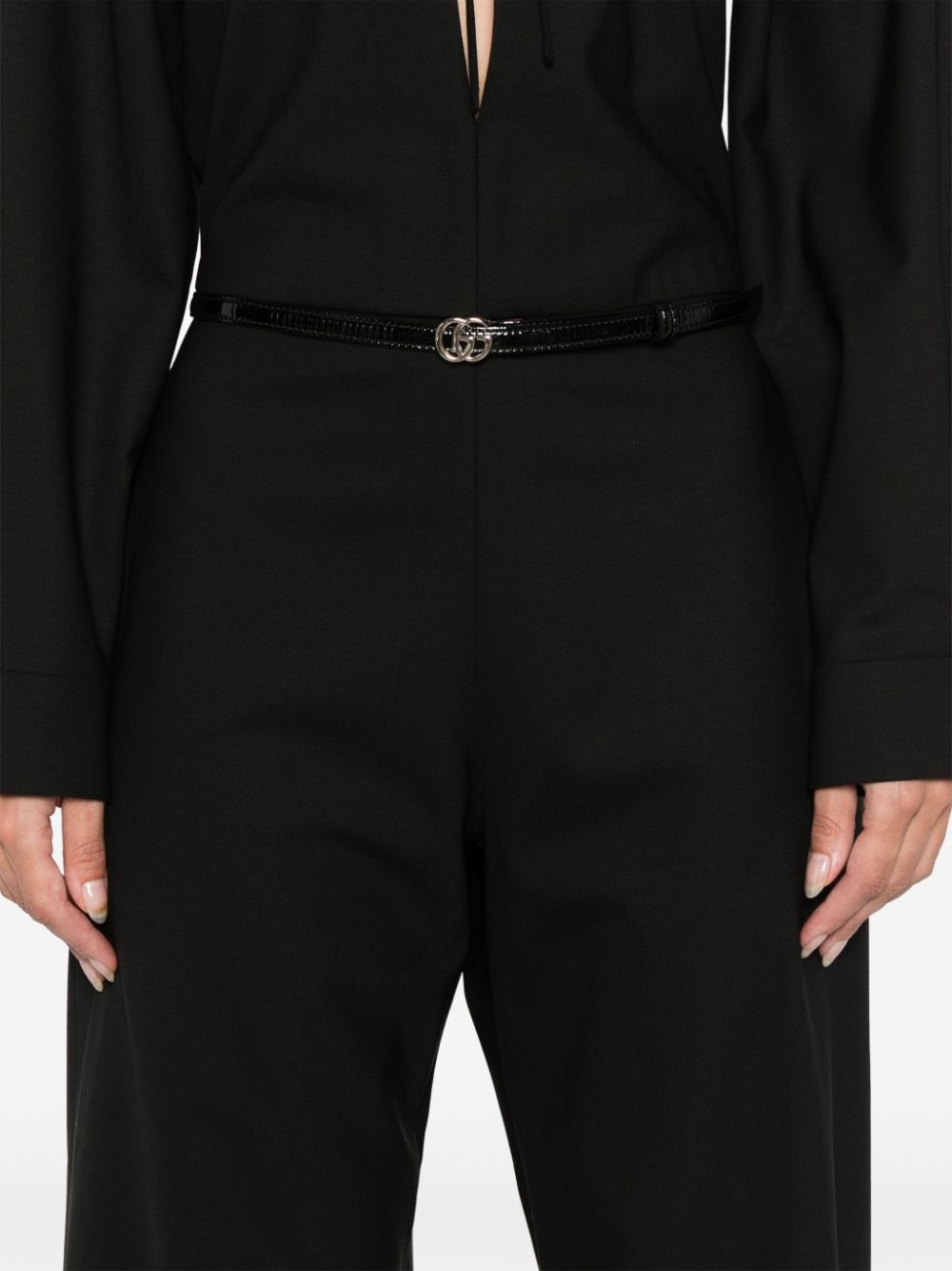 keyhole-neck jumpsuit - 5