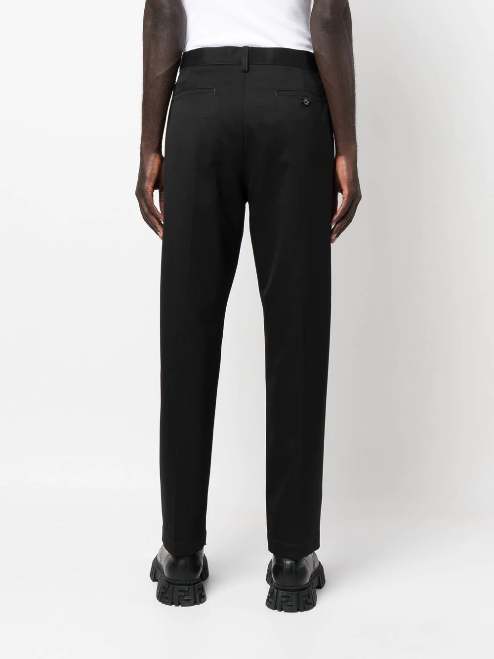 straight-leg cut chino trousers - 4