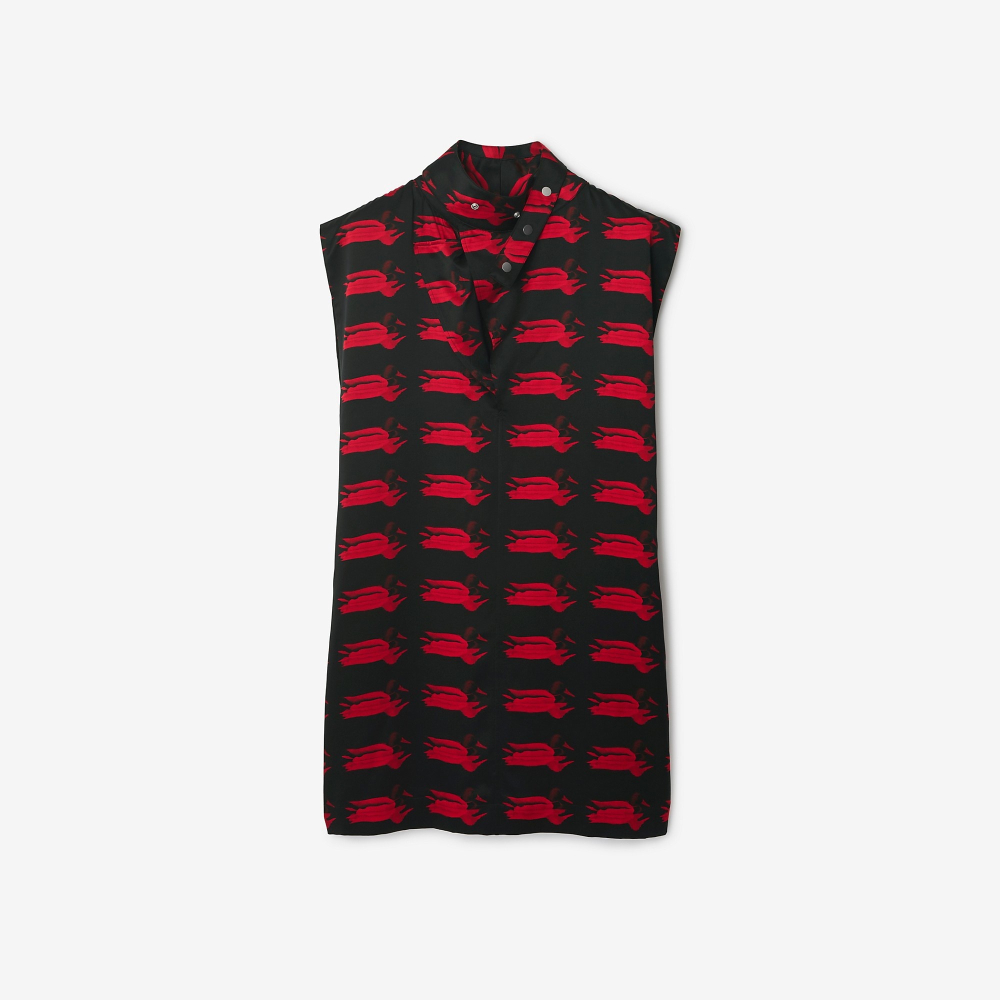 Duck Print Silk Dress - 1