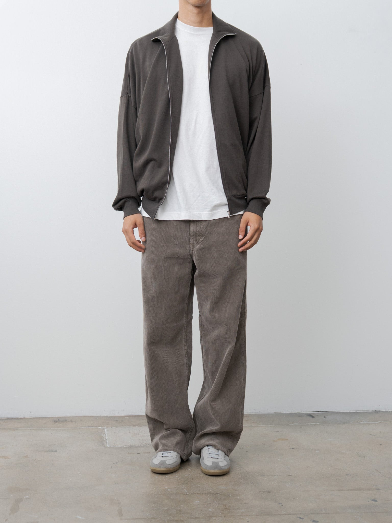 Super High Gauge Sweat Zip Blouson - Dark Brown - 6
