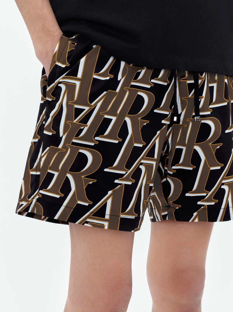 AMIRI STACKED PRINT SWIM TRUNKS 6