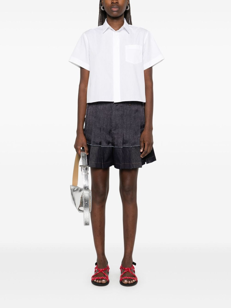 sacai denim mix skorts outlook