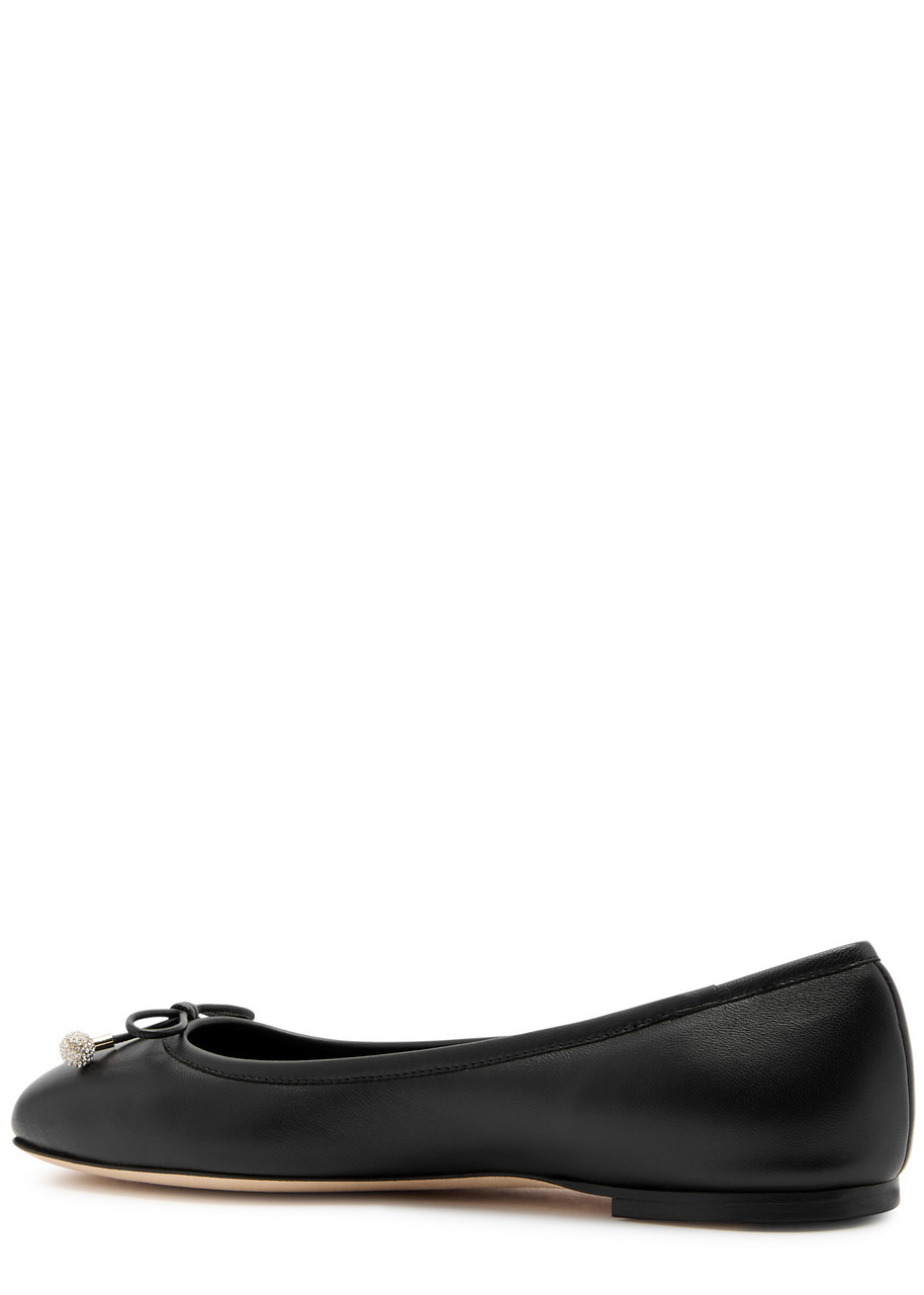 Jimmy Choo Elme Embellished Leather Ballet Flats - 2