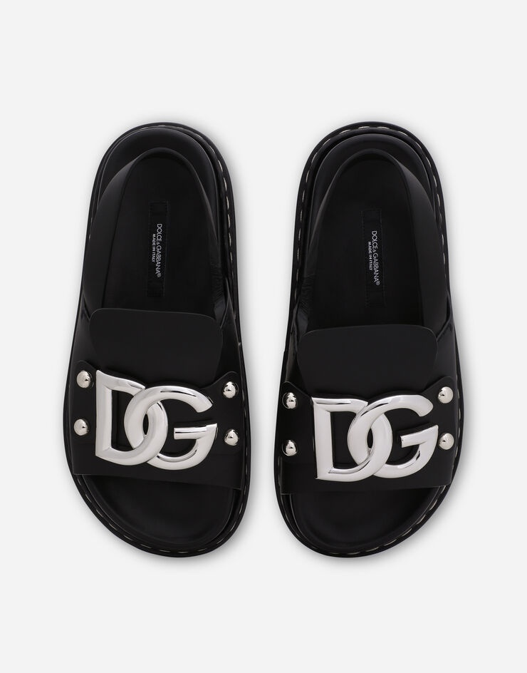 Calfskin sandals with DG logo - 4
