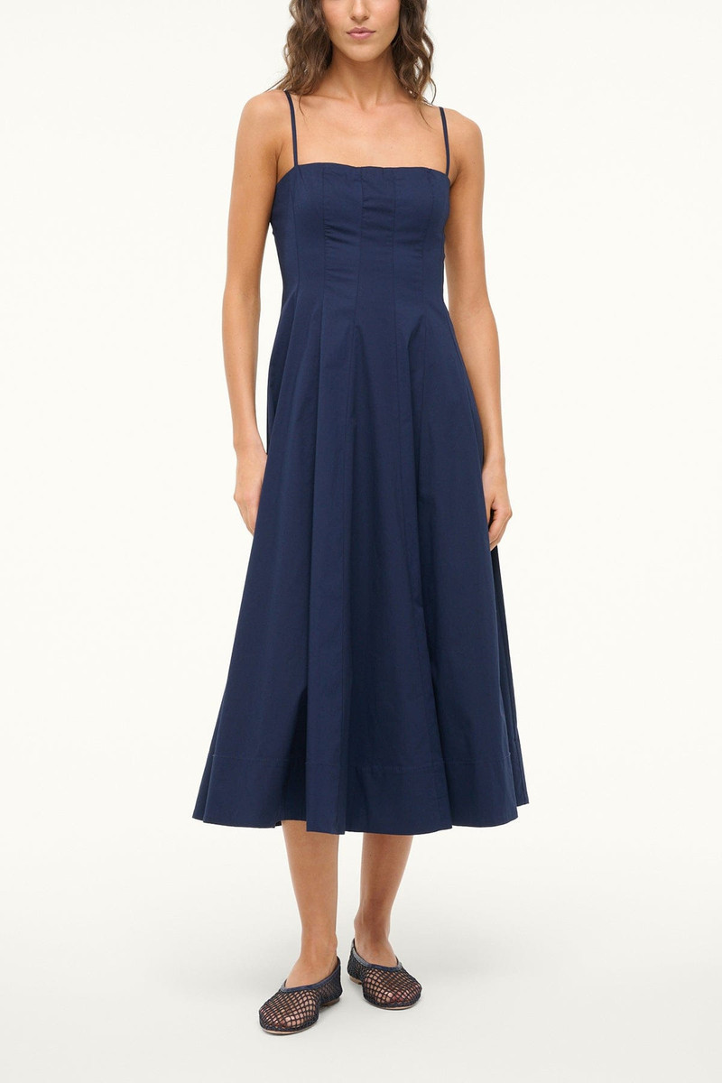 STAUD Wylie Dress in Navy outlook