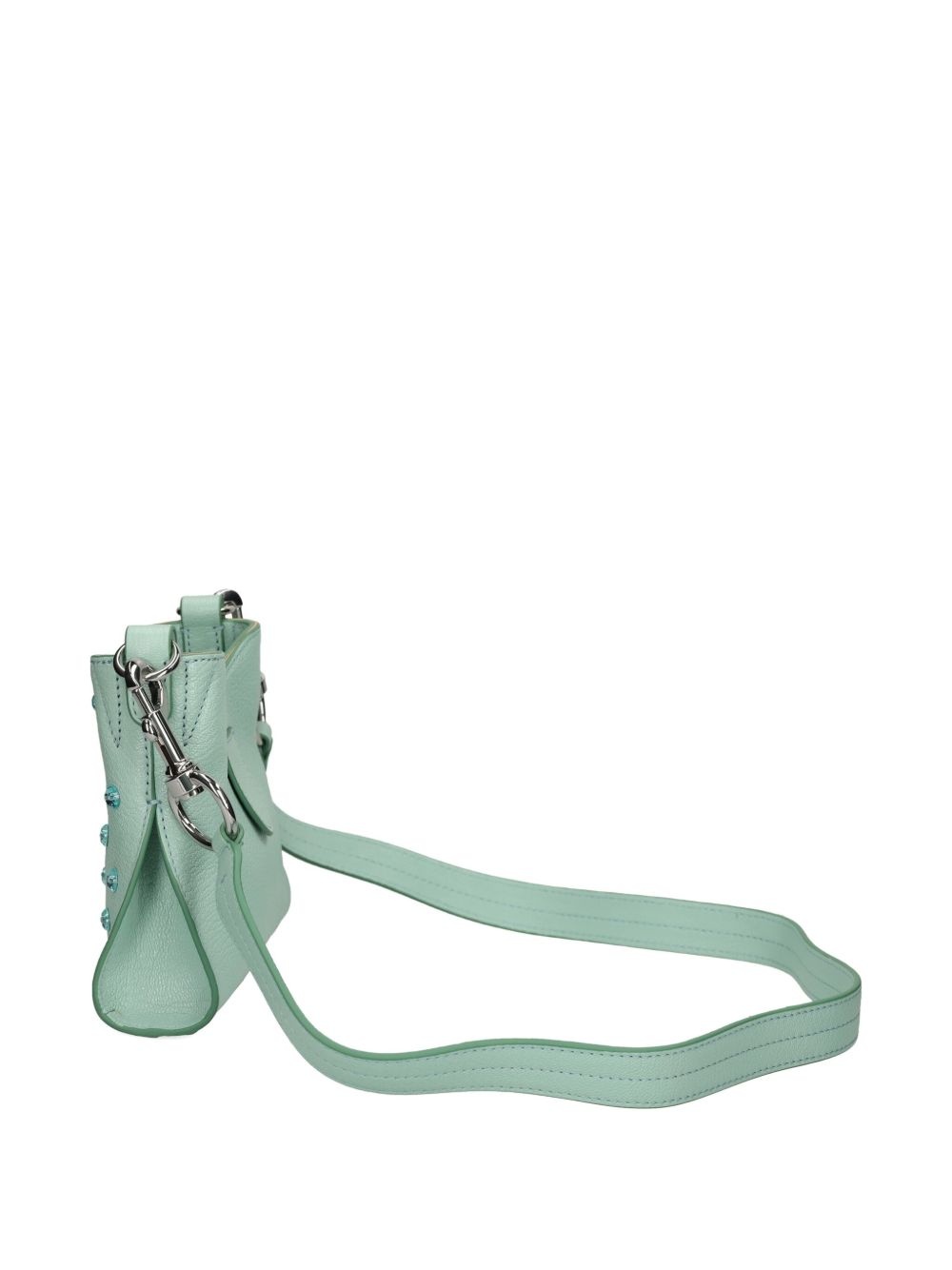 crystal-embellished leather crossbody bag - 2