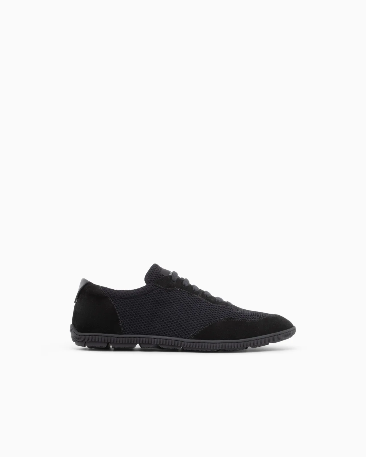 SNEAKERS IN SUEDE AND MESH WITH LEATHER AND A RUBBER SOLE - 1