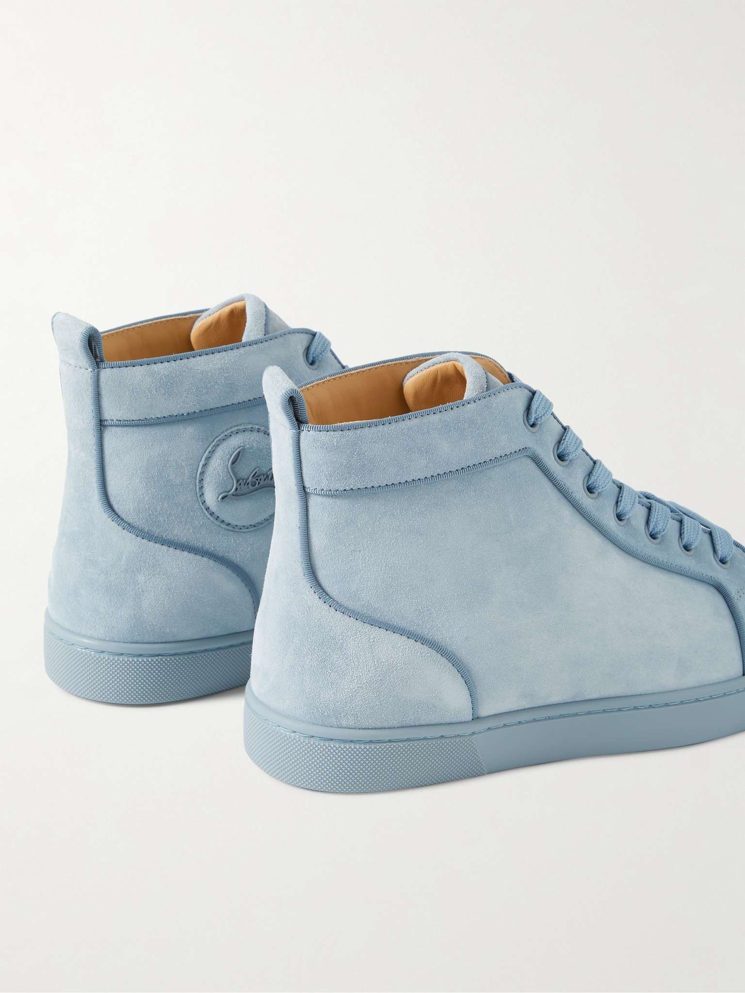 Louis Orlato Grosgrain-Trimmed Suede High-Top Sneakers - 10