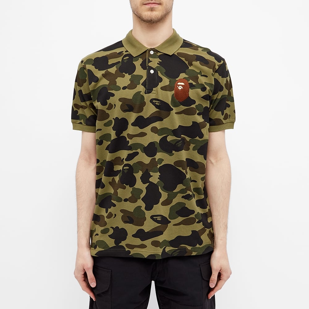 A Bathing Ape 1st Camo Ape Head Polo - 4