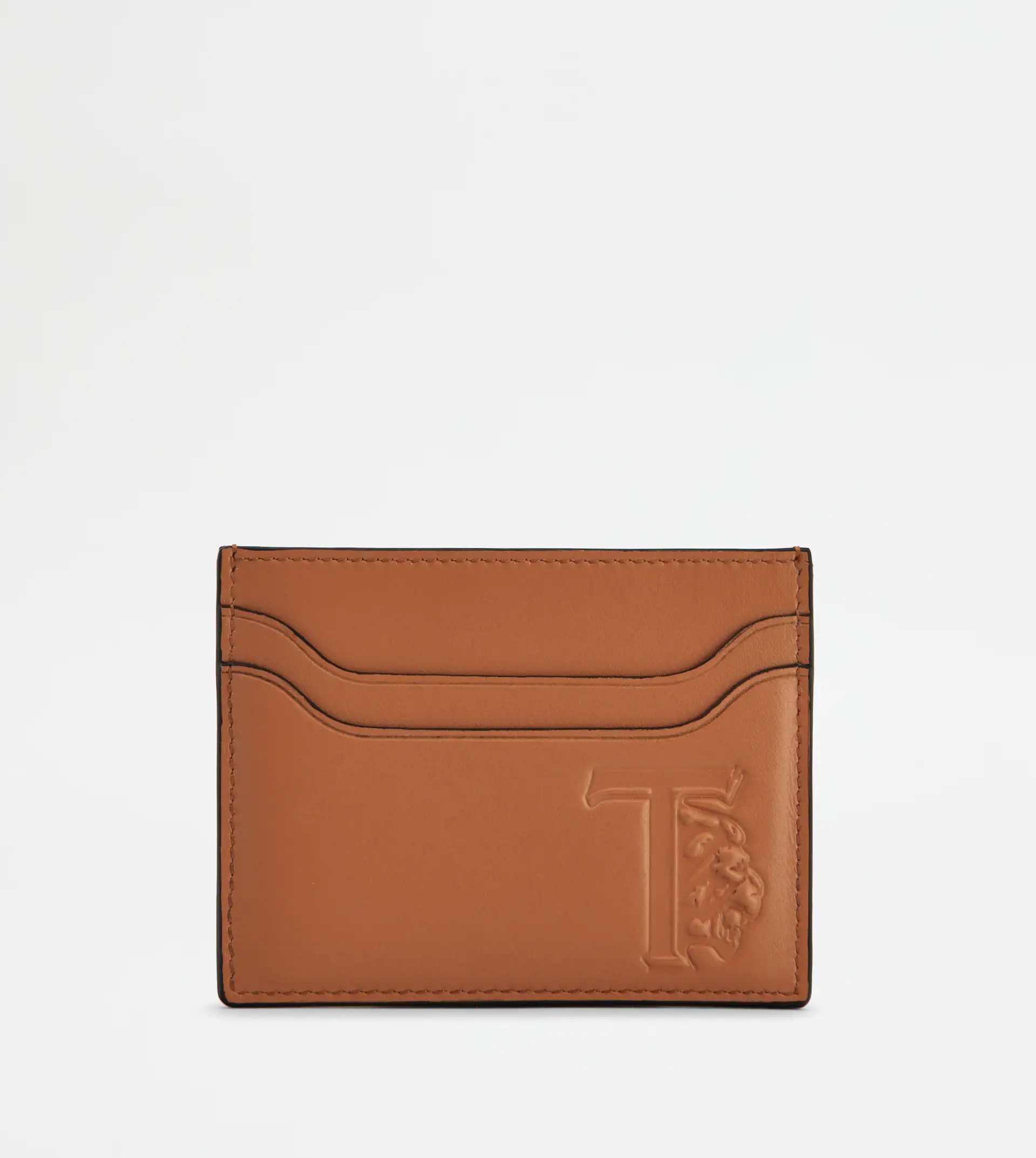 CREDIT CARD HOLDER IN LEATHER - BROWN - 1