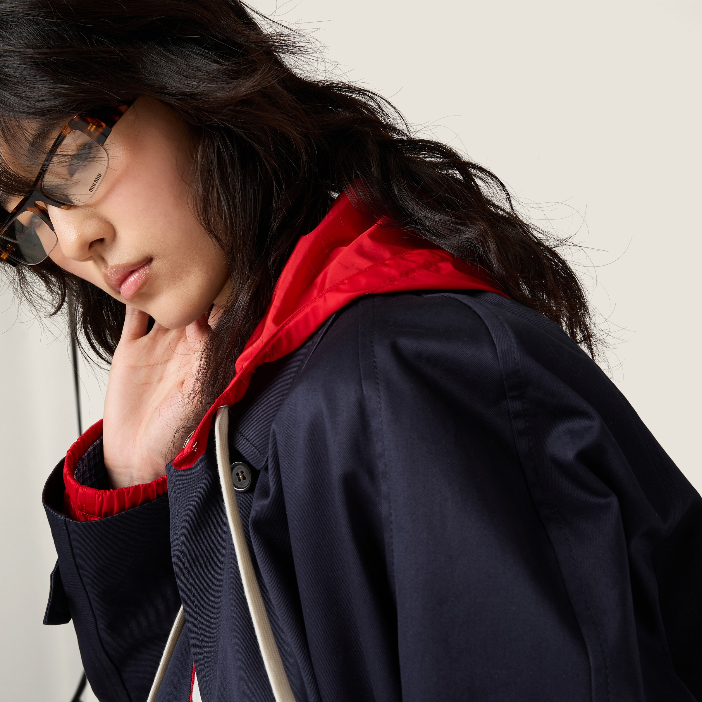 Reversible chino and technical pongé blouson jacket - 4