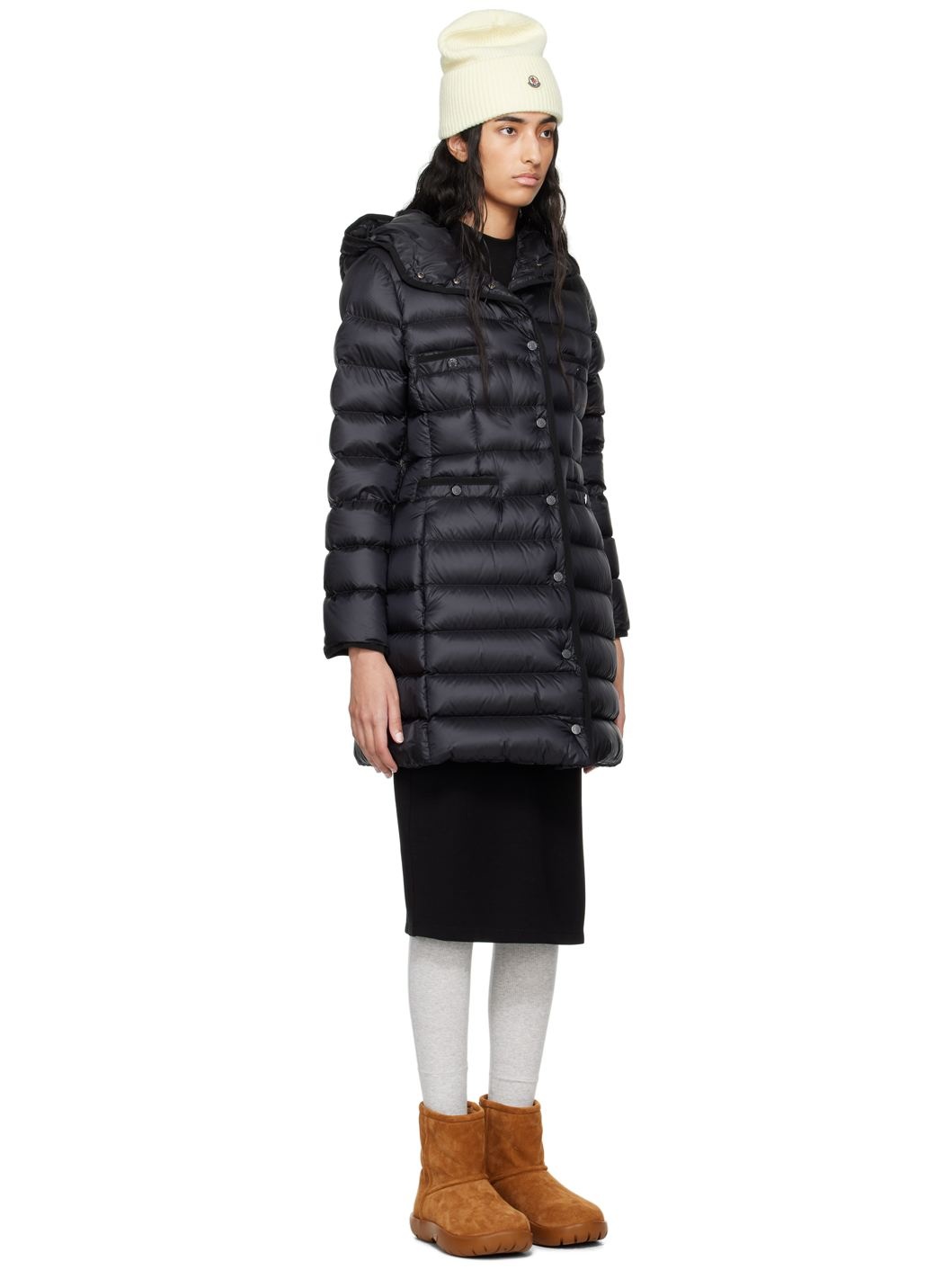 Black Hirma Down Coat - 2