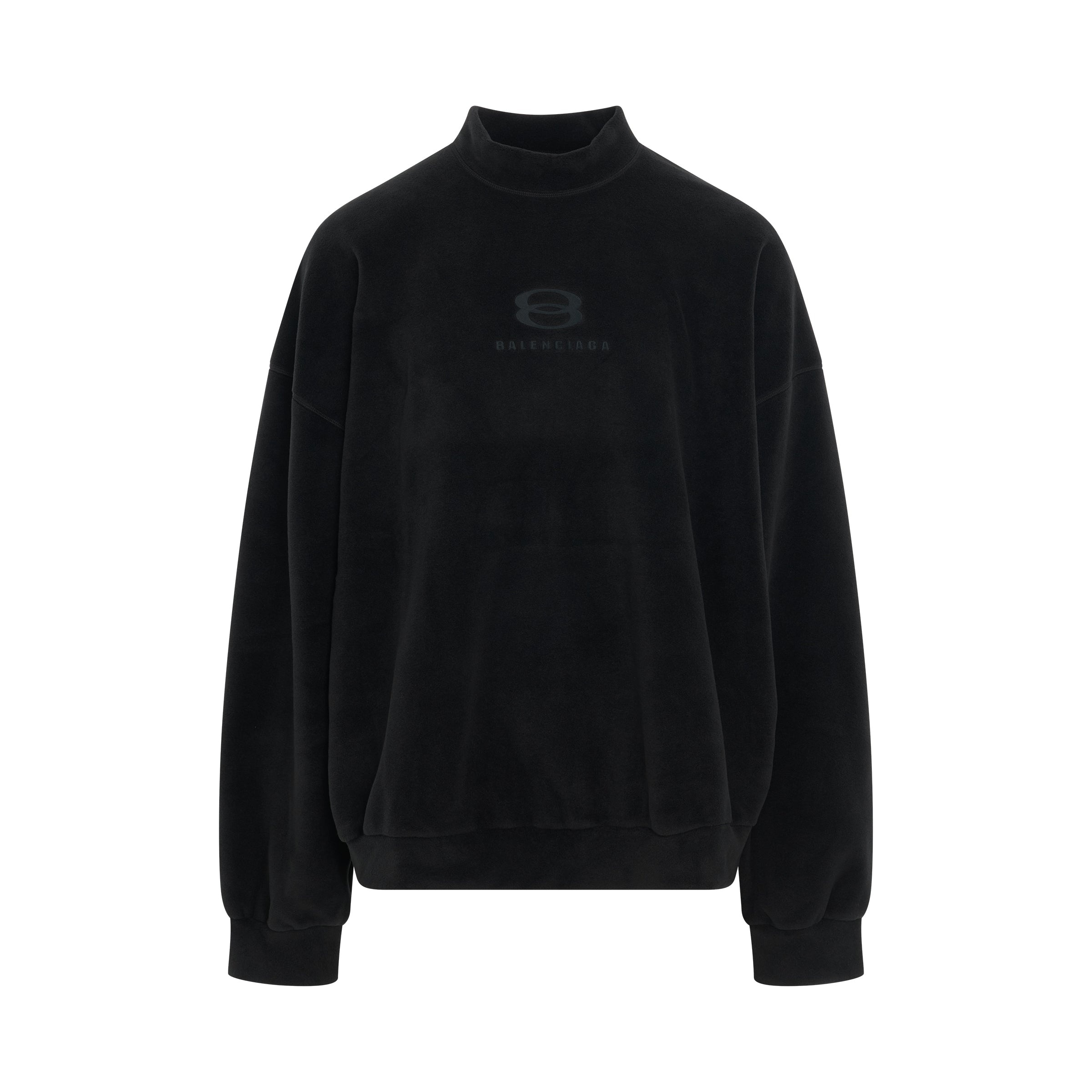 Unity Embroidered Fleece Sweatshirt in Black - 1