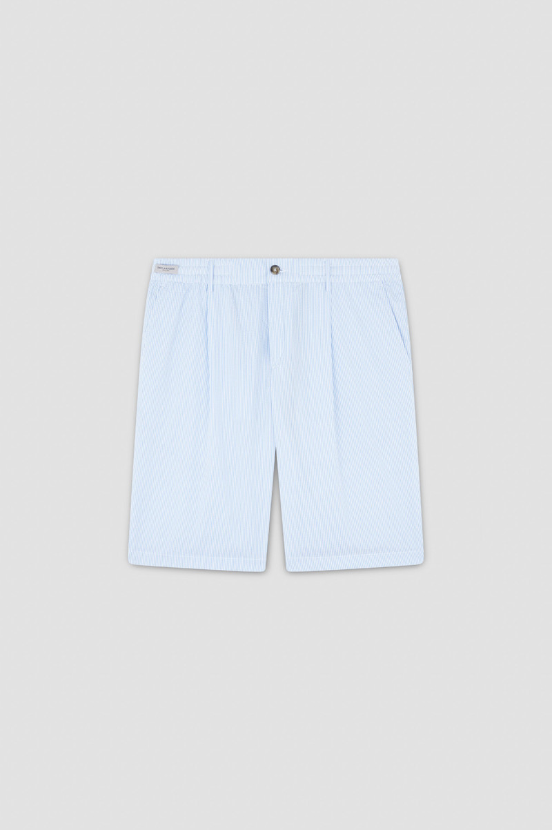 SEERSUCKER COTTON BERMUDA SHORTS 1