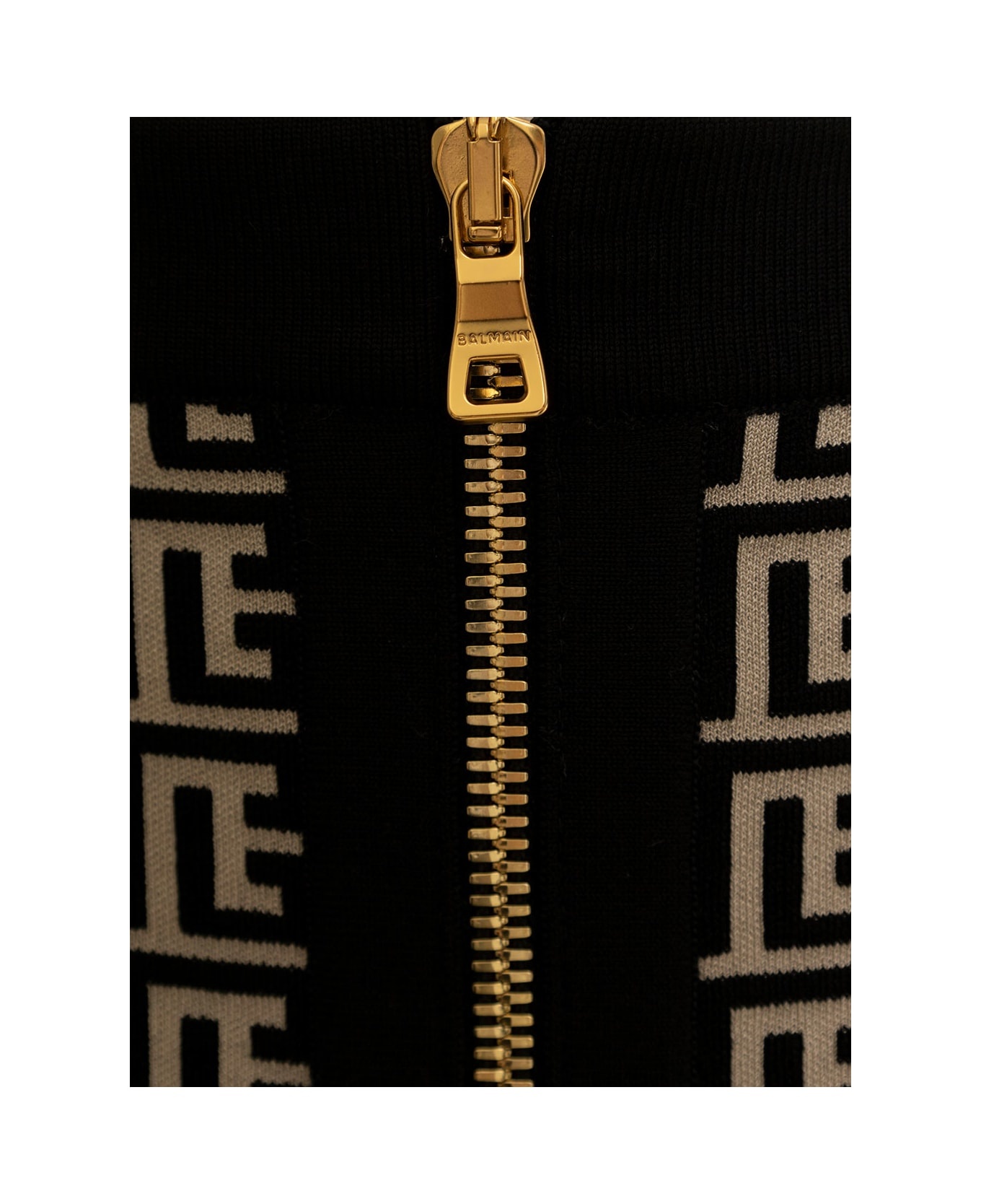 Balmain Balmain Woman's Monogram Wool Pencil Skirt With Zip