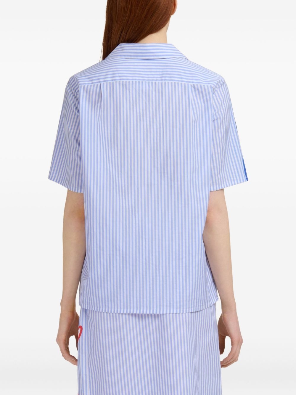 patchwork embroidered short-sleeve shirt - 4