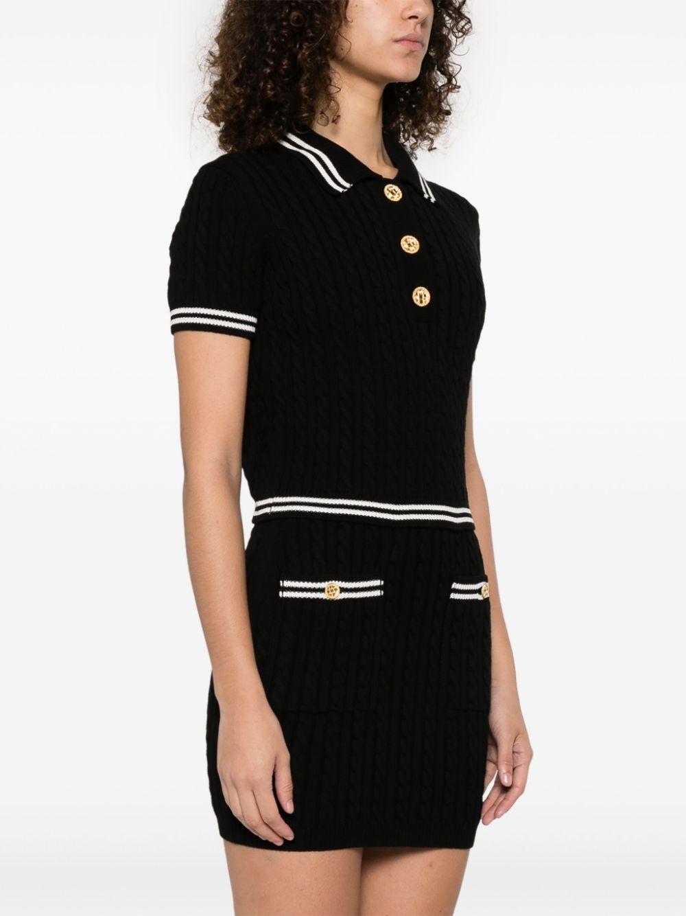 cotton polo top - 3