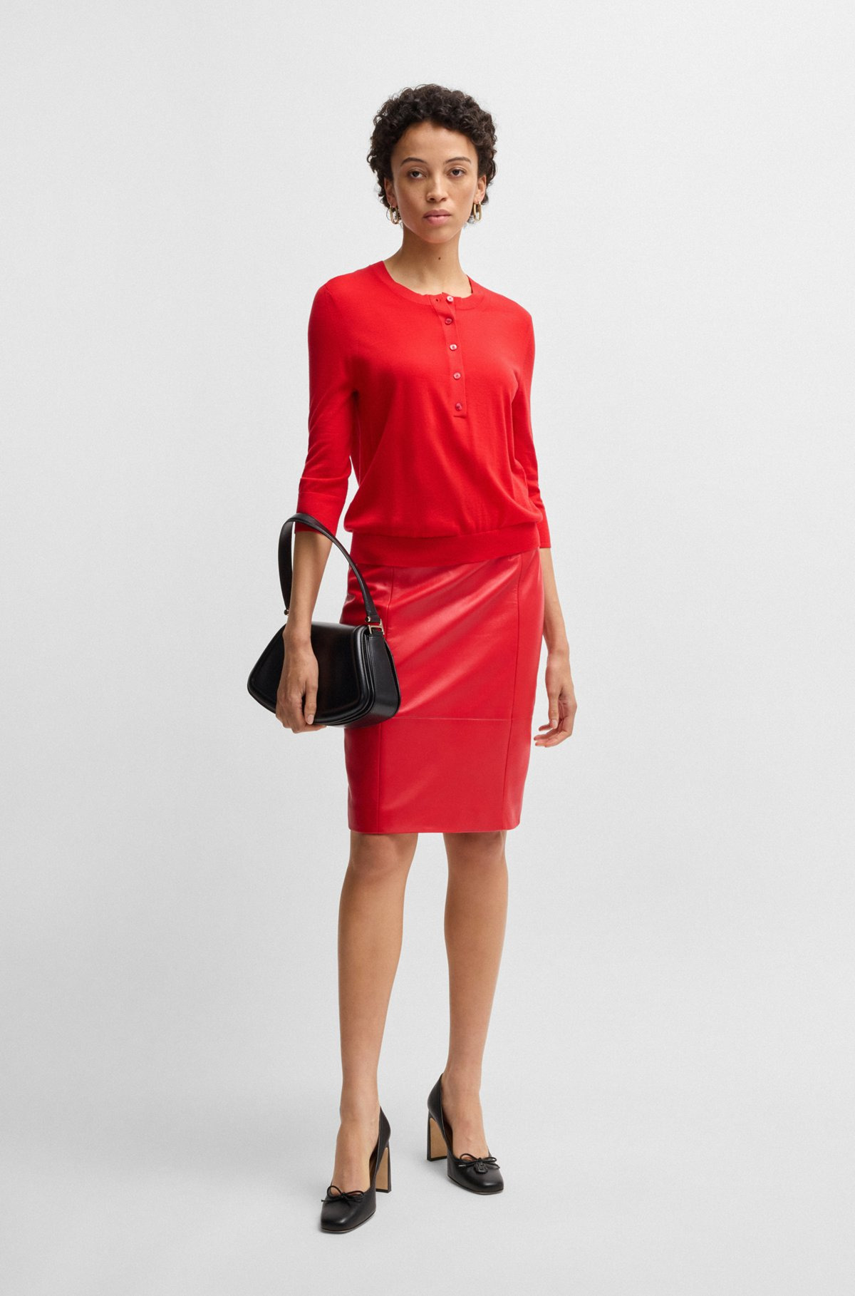 HENLEY-NECK SWEATER IN MERINO WOOL - 3