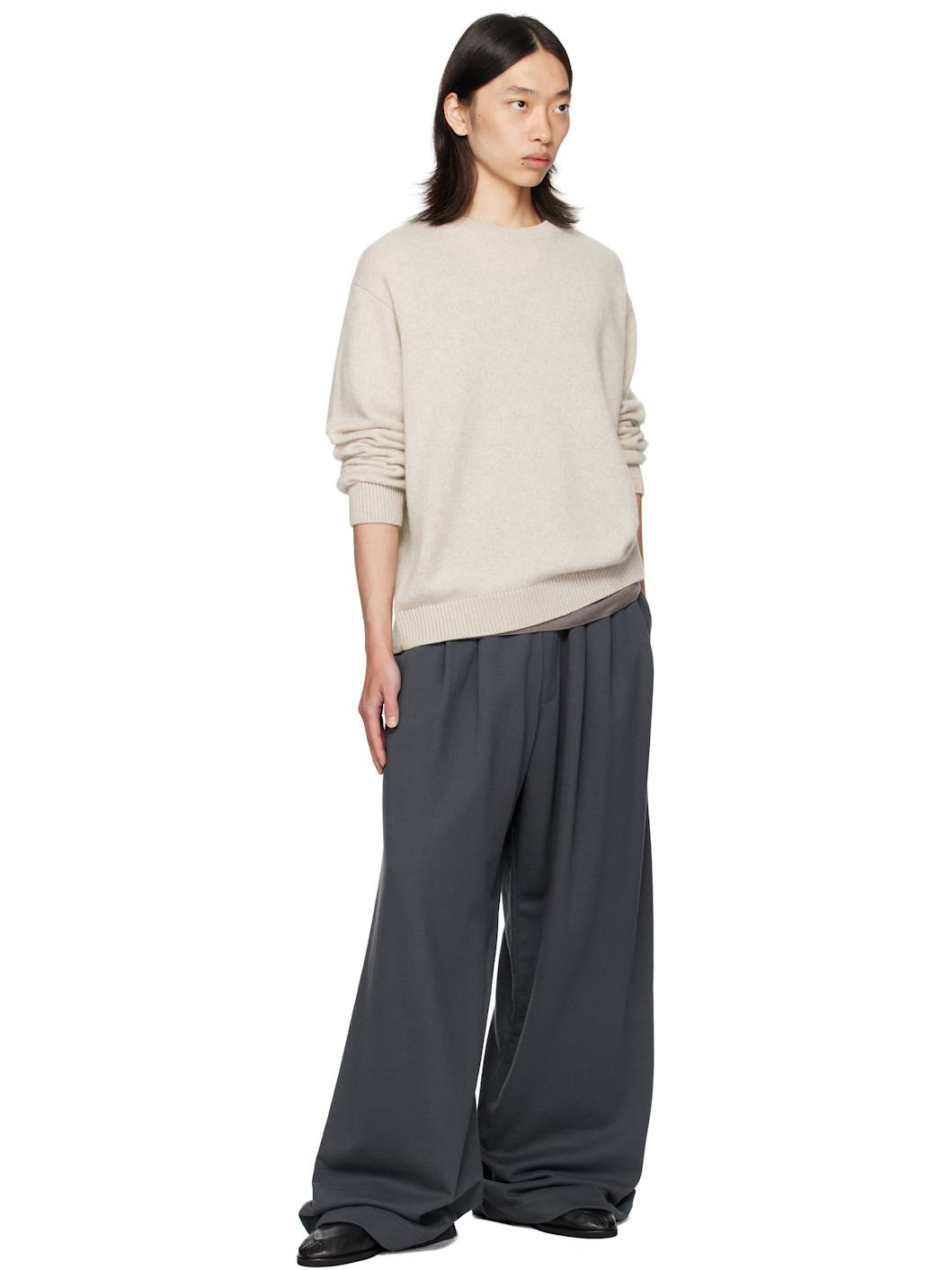 Blue Pleated Sweatpants - 4