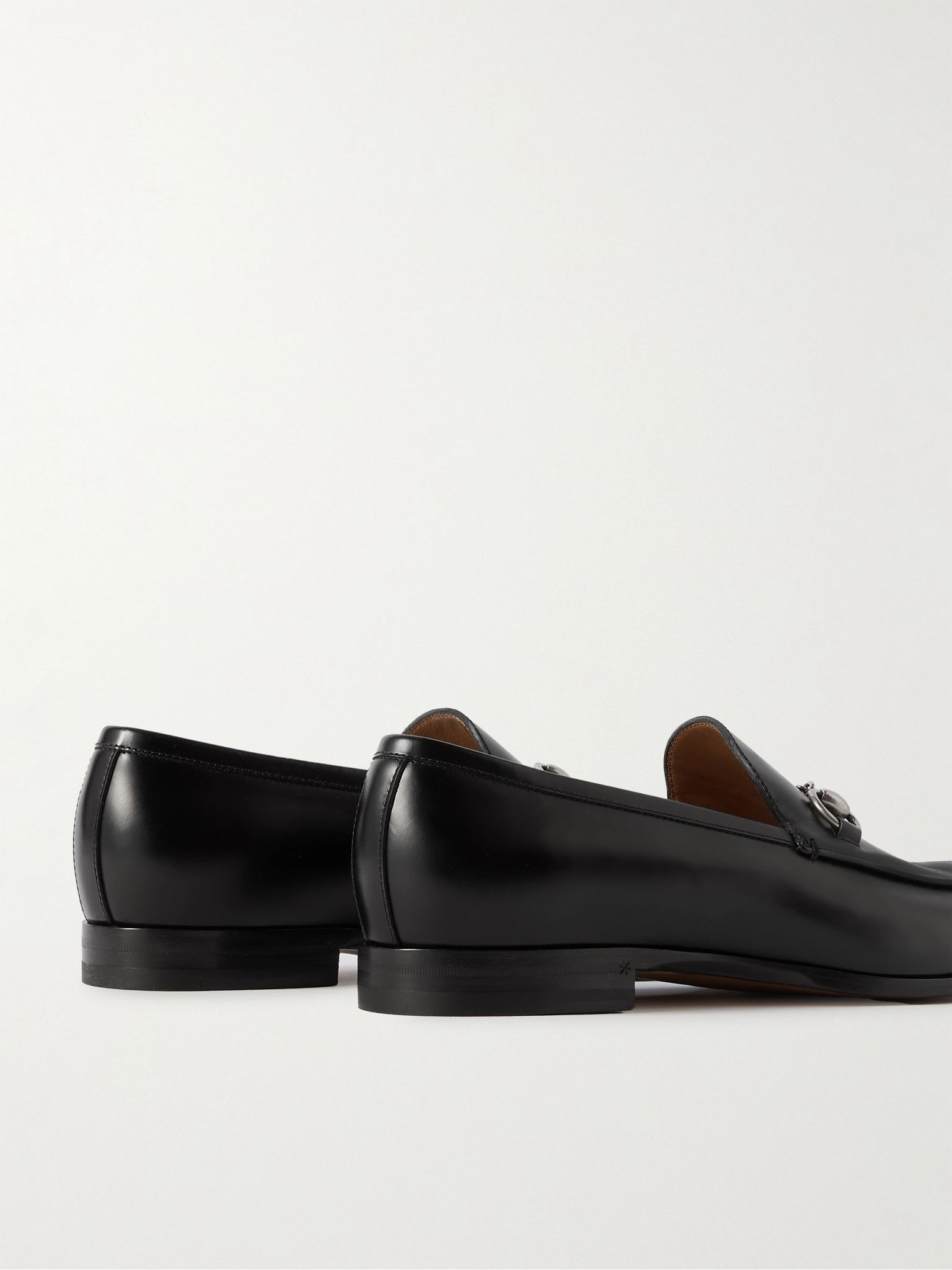 Horsebit Leather Loafers Black - 5