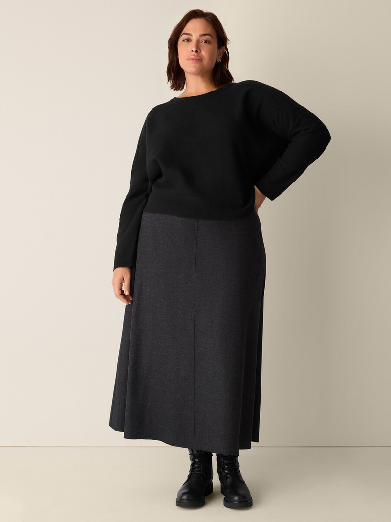 Fine Felted Wool Crew Neck Short Top in Regenerative Wool 6