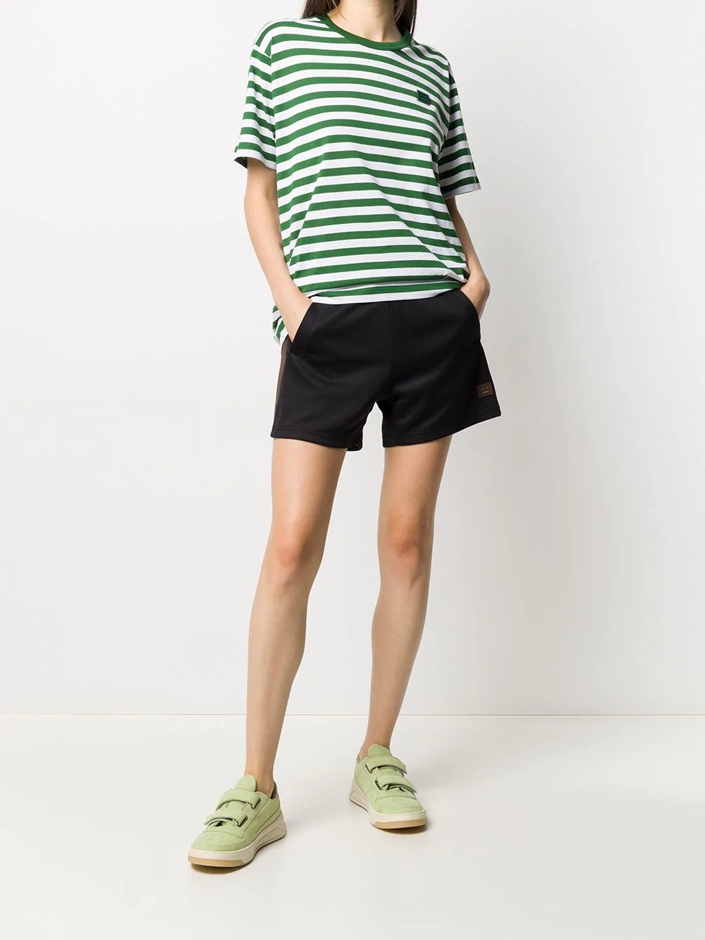 Face striped short-sleeve T-shirt - 3