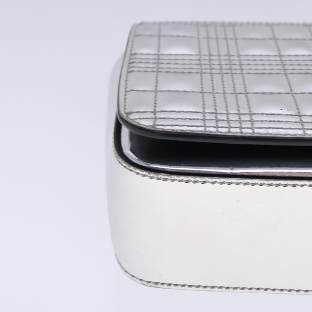 Burberry Chain Shoulder Bag Patent Leather Silver - 10